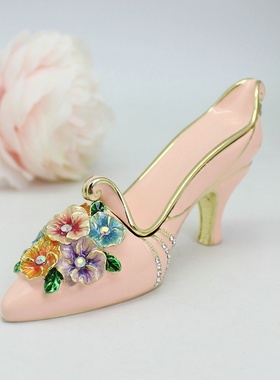 时尚风摆件高跟鞋金属工艺品