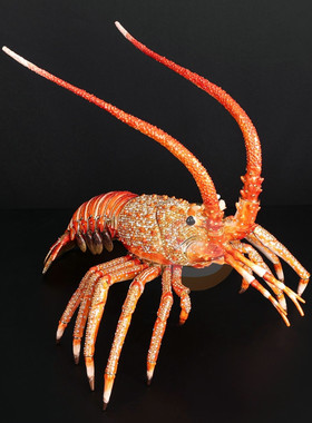 金属工艺品大摆件珐琅彩合金波斯顿大龙虾装饰品海鲜创意酒店软装