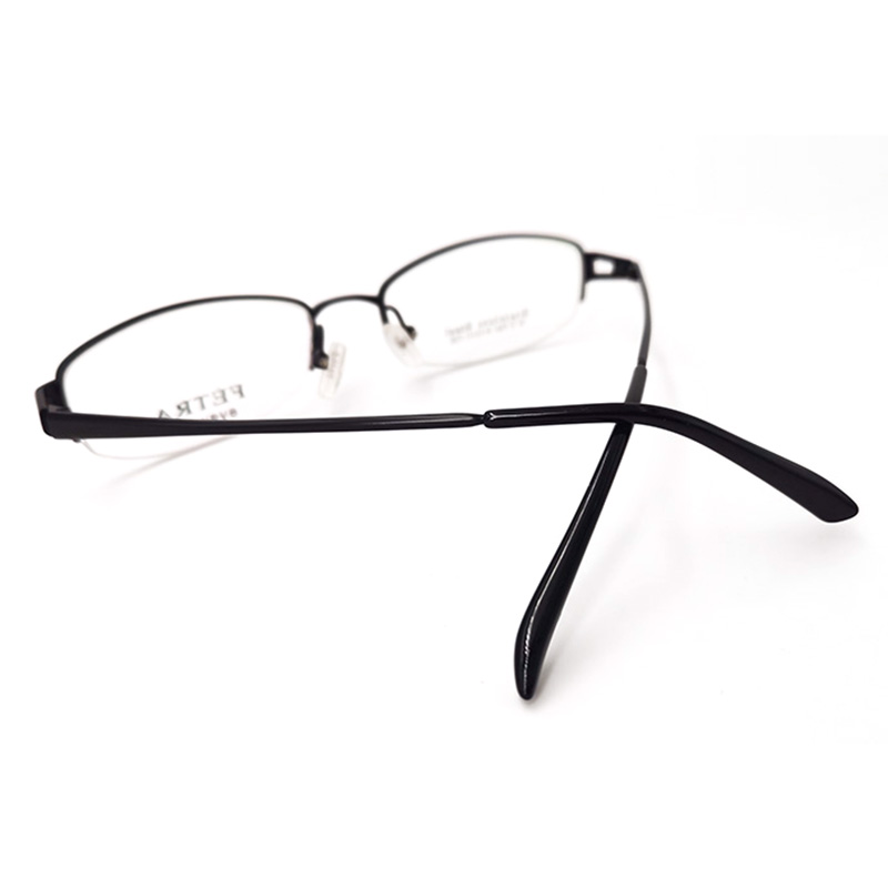 【丹阳眼镜】同路人合金架T734近视半框眼镜架黑色七天免费试戴-图3