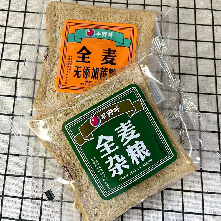 迪咔全麦吐司同款平野丼无蔗糖早餐面包代餐粗粮中西式糕点零食 - 图0