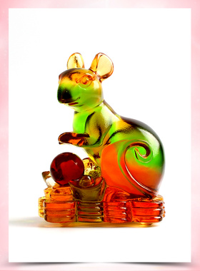 琉璃有钱鼠摆件子鼠吉祥物