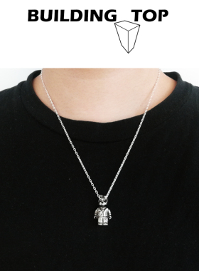 骷髅公仔手办吊坠项链