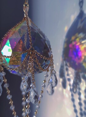 水晶彩虹制造机窗边装饰热气球