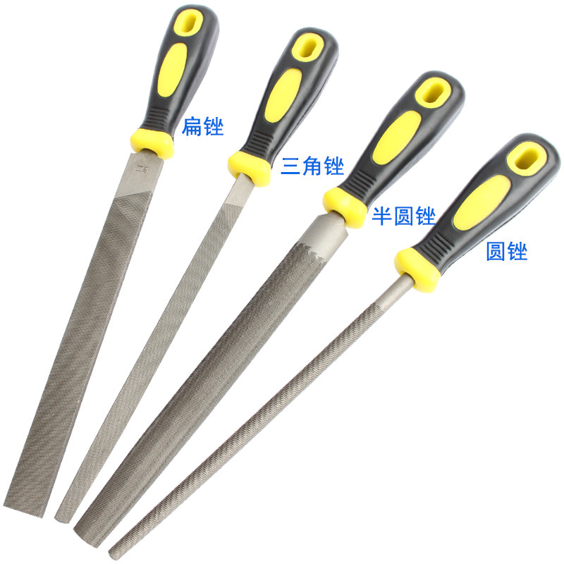 锉刀套装钢锉打磨工具角铁小挫刀什锦钢锉金属三角半圆槽钢整形锉_虎窝淘