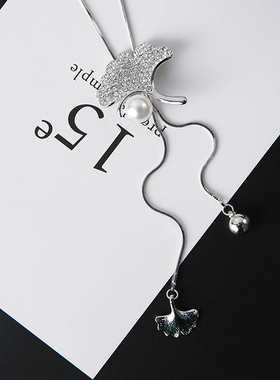 银杏叶毛衣链长款2025年新款爆款