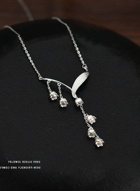 999项链百搭小项链花朵古风拉丝