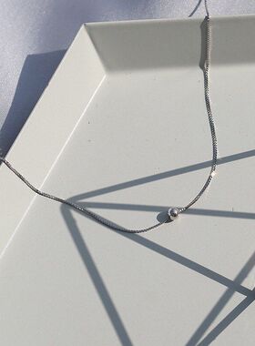 风颈链单珠新款choker短款锁骨