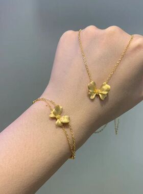 蝴蝶拉丝高级感可爱锁骨链小巧