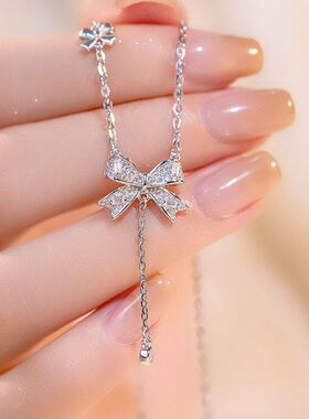 设计感流苏闺蜜礼物不锈钢蝴蝶结