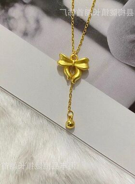 送链仿真同款蝴蝶结女友流苏黄金