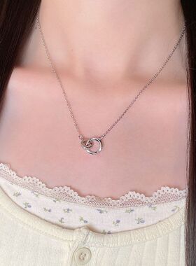 锁骨双环乌斯链潮百搭个性通勤