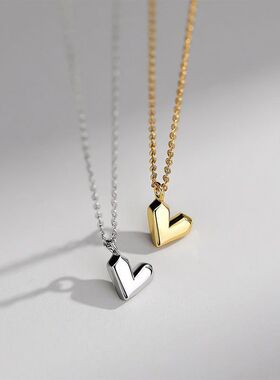 女设计项链心形小众ins旭日链颈