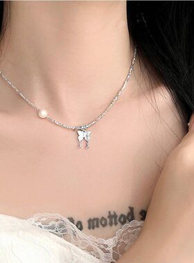 碎锁骨不感轻奢珍珠项链精致百搭