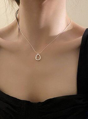 镂空不规则锁骨轻奢小众新款简约