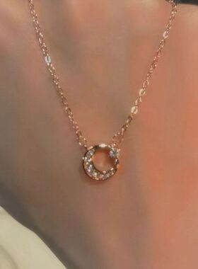 锆石链送锁骨女友通勤欧美礼物