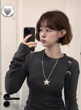 辣妹甜酷跨境月亮液态链锁骨熔岩