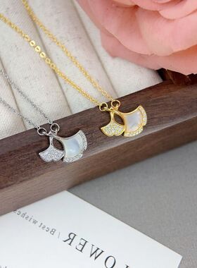 金设计银杏叶奢小众扇形潮镀带