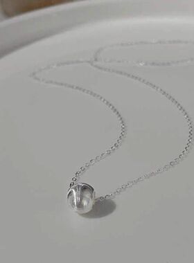 圆珠颈链项链水波设计拉丝时尚