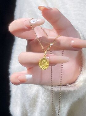 不锈钢小巧链潮风双面女冷淡通勤项链网红美人鱼韩版时尚简约锁骨
