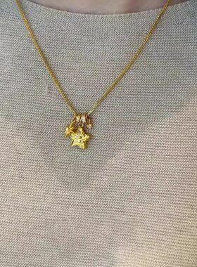 气质五角星链钻女新款百搭精致