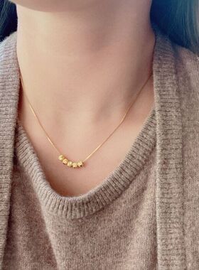 转运珠新款镀金2022女锁骨项链