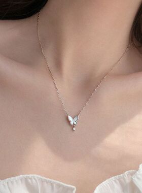 流苏批发精致项链蝴蝶圆珠气质