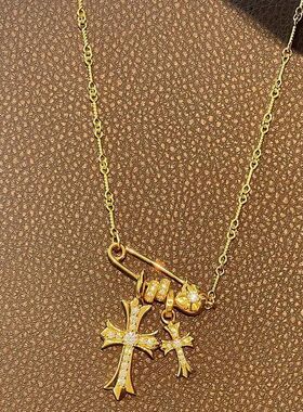 爆款锁骨十字架小红书别针女小众