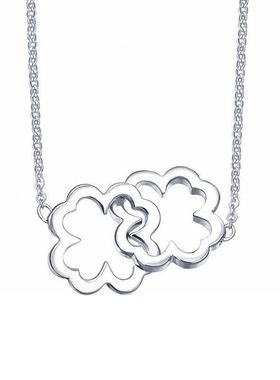 配饰锁骨链首饰珍珠高级感轻奢小众项坠装饰毛衣项链四叶草吊坠锁