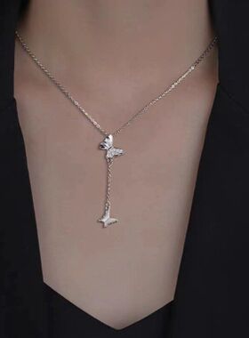 吊坠蝴蝶梦锁骨小众厂家礼物高级