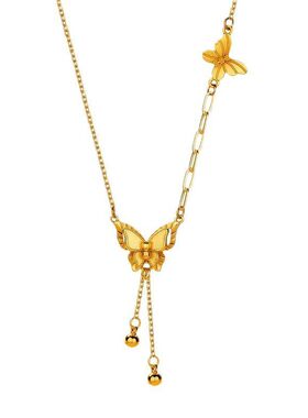 超闪新中式蝴蝶18小套链女锁骨