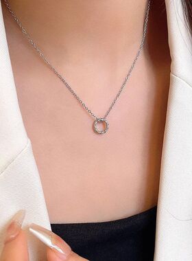 吊坠冷淡百搭项链链风小众颈链