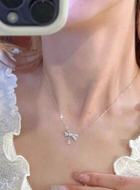 链百搭通勤女轻奢蝴蝶结甜美项链