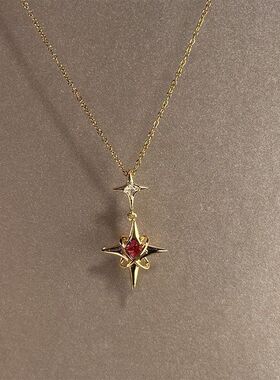 气质交叉锆百搭美少女芒项链链锁