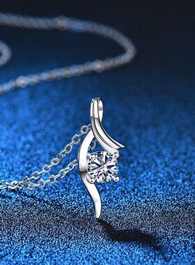 女轻高级感奢小众吊坠镶钻链之