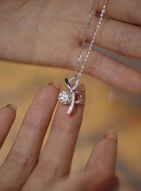 设计感新款结闪钻项链高级感链