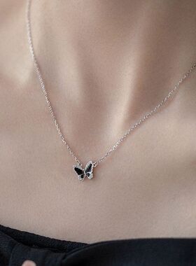 锁骨女小众链项链小蝴蝶高级感