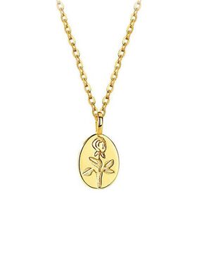 项链锁骨吊坠法式花朵女款链气质