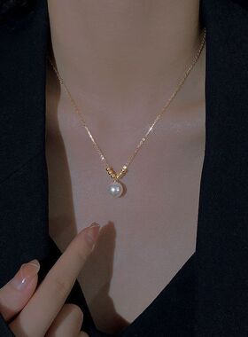 简约奢小众锁骨货源女网设计感女