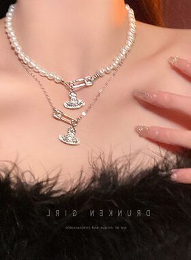 锁骨配饰简约女土星小众星球吊