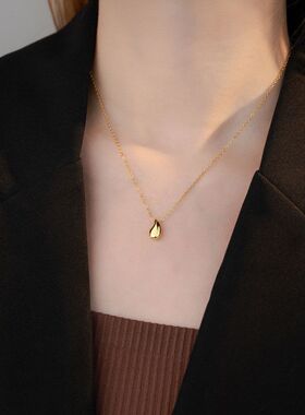 新款代发豆豆女不锈钢链项链锁骨