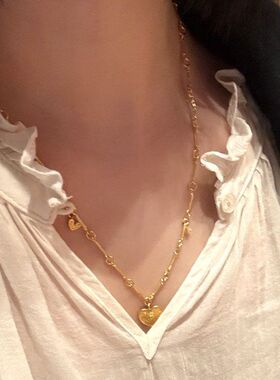 新款颈金色爱心2025十字链小红