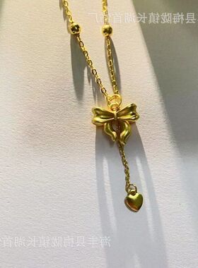 链仿真新款锁骨黄金项链同款在