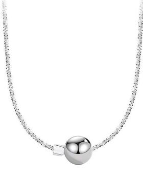 链波光粼粼满天星锁骨百搭转运珠项链气质短款新款圆珠配饰个性女