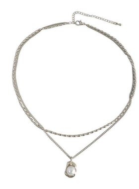 珍珠项链ins银子网红锁骨豆豆女