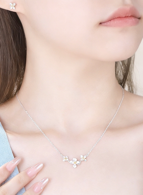 时光温柔百搭套装链足银代发甜美