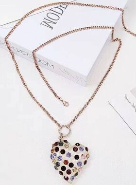 耳饰氛围长款耳钉vintage爱心吊