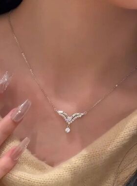 颈链项链锆石轻奢链小众设计锁骨