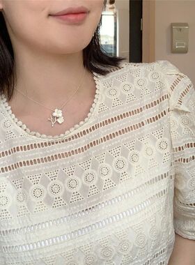 清新花朵项链枝樱花艾瑞雅小唯美