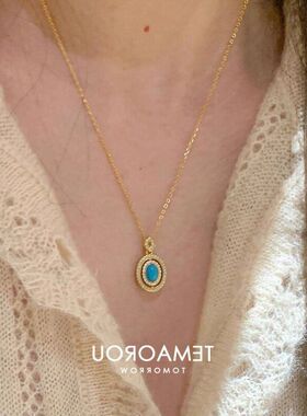 中古可链旋转项链vintage仿绿松