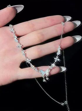 项链吊坠蝴蝶女友女款高级新款